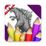 涂色哥斯拉（Coloring Godzilla and Dinosaur）_logo